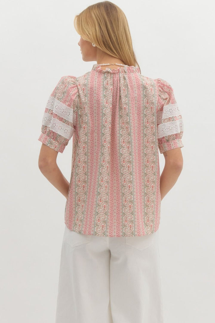Peaceful Moments Pink Printed Top