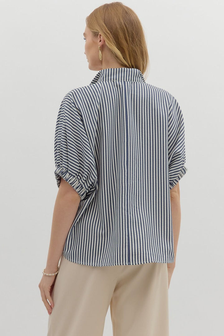 On My Mind Top in Navy