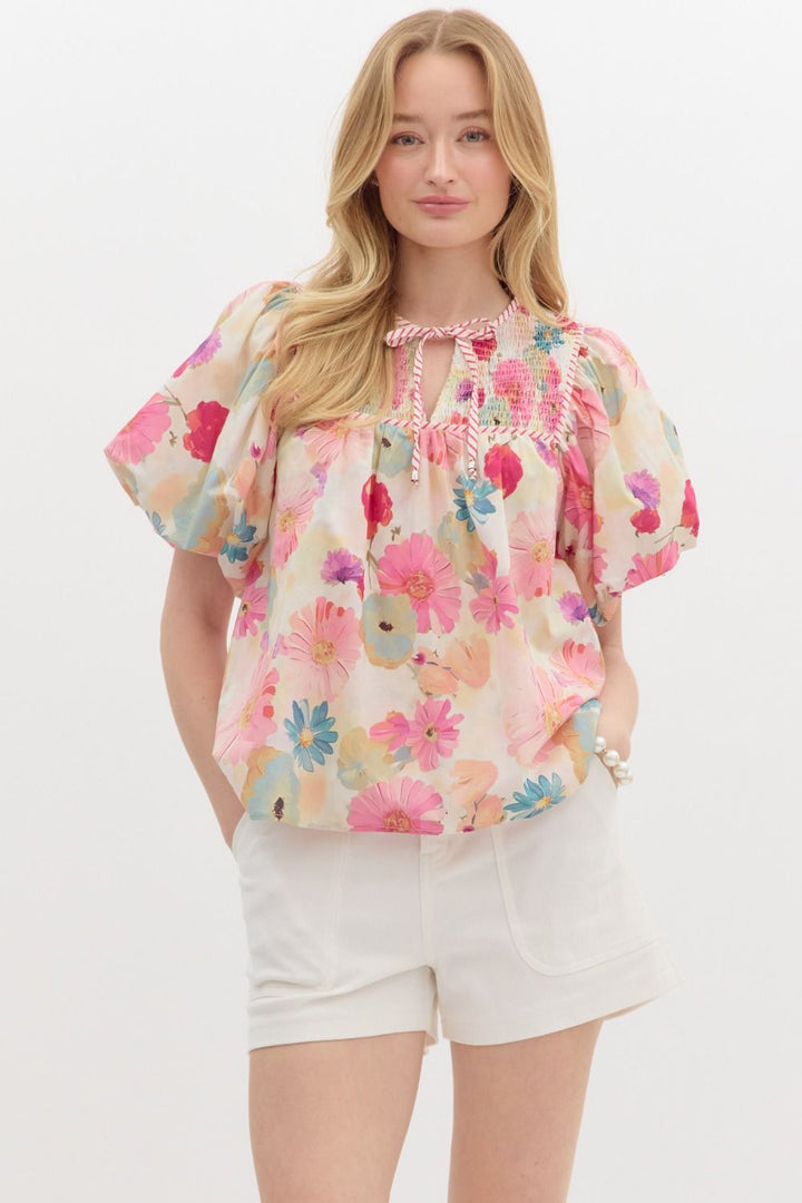 Gone To The Garden Floral Printed Top