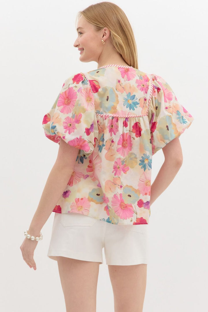 Gone To The Garden Floral Printed Top