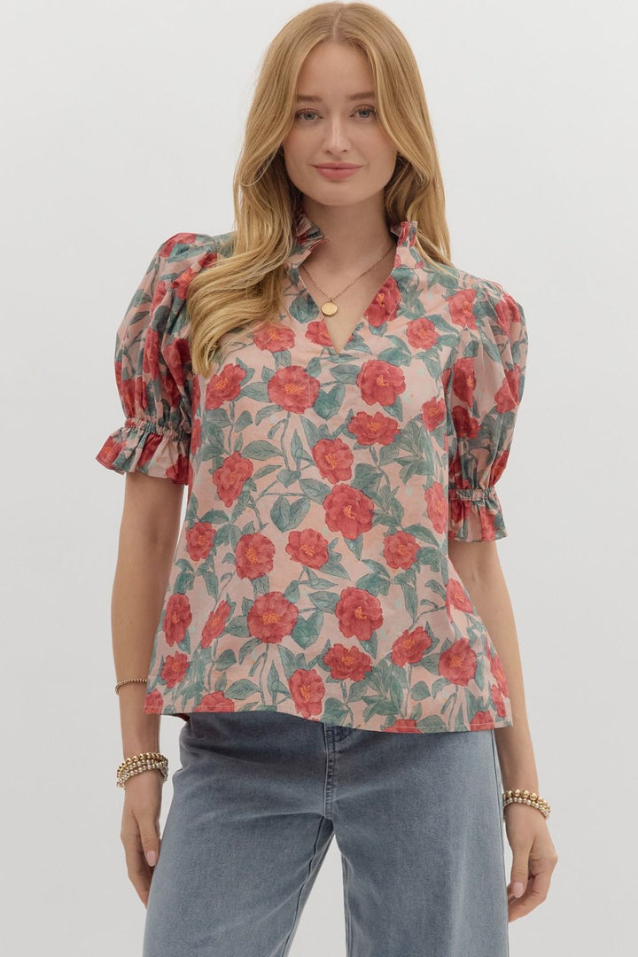 Garden Views Vintage Rose Top