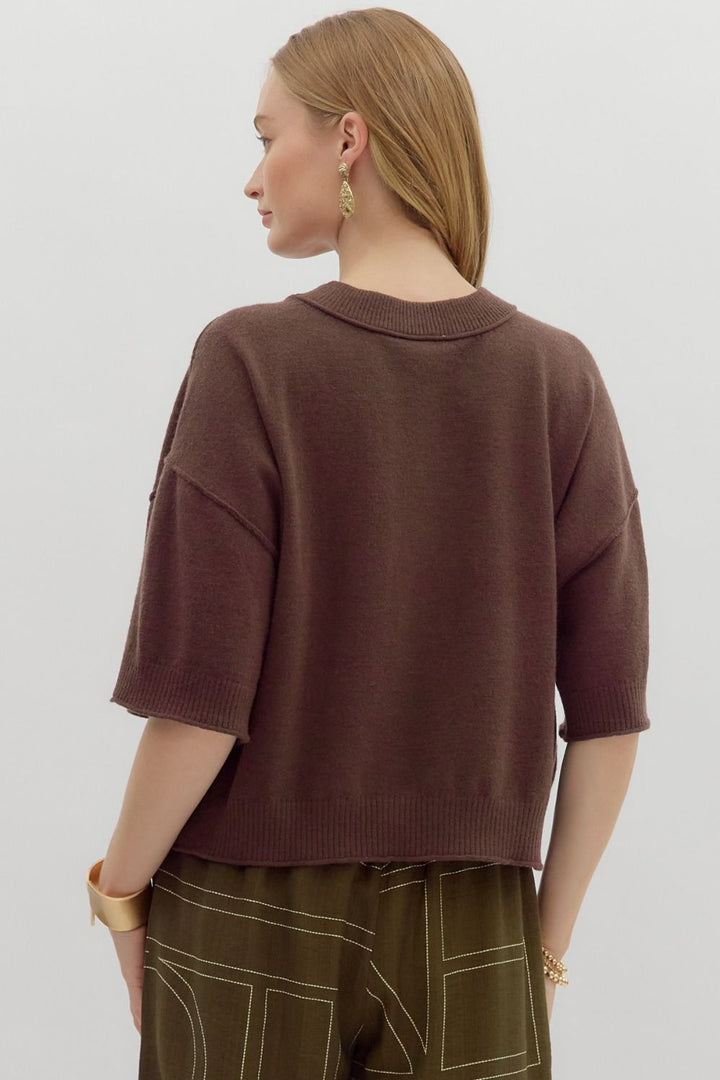 Staying On My Mind Brown Top