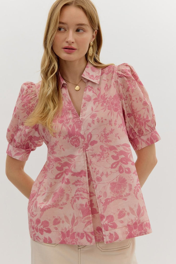 Simply Mine Mauve Floral Top