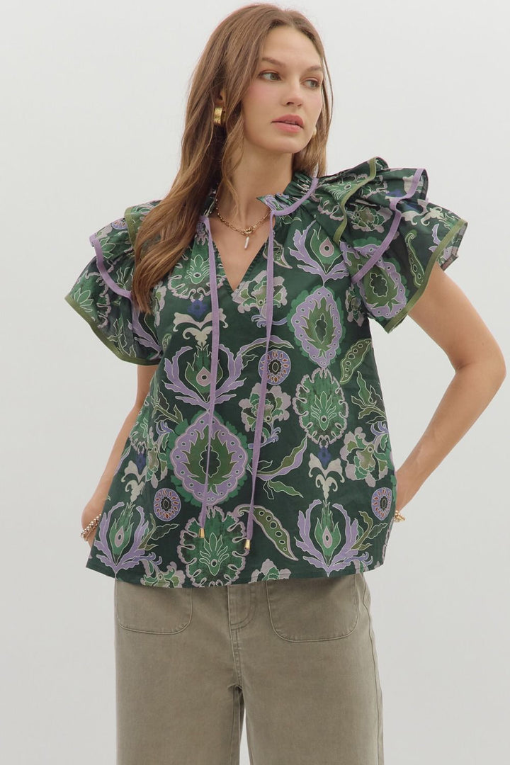 Go For It Top in Green