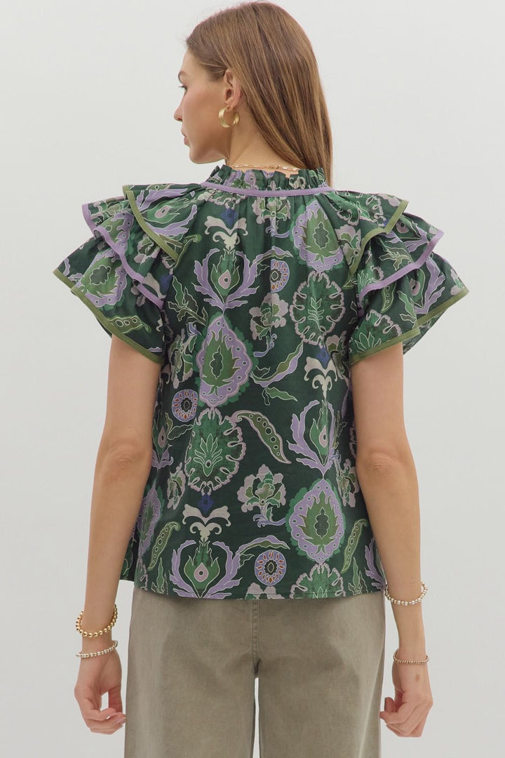 Go For It Top in Green