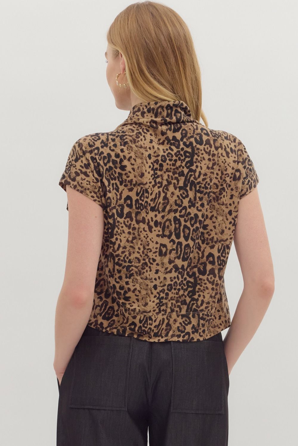 Wild Side Printed Camel Top
