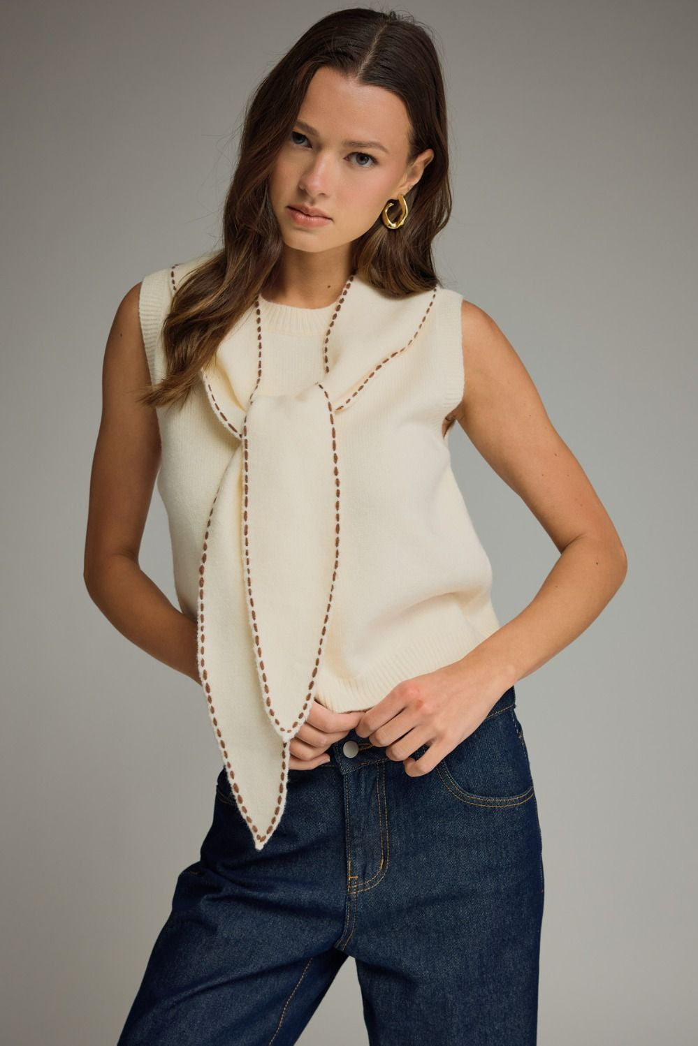 Just Right Moments Cream Top