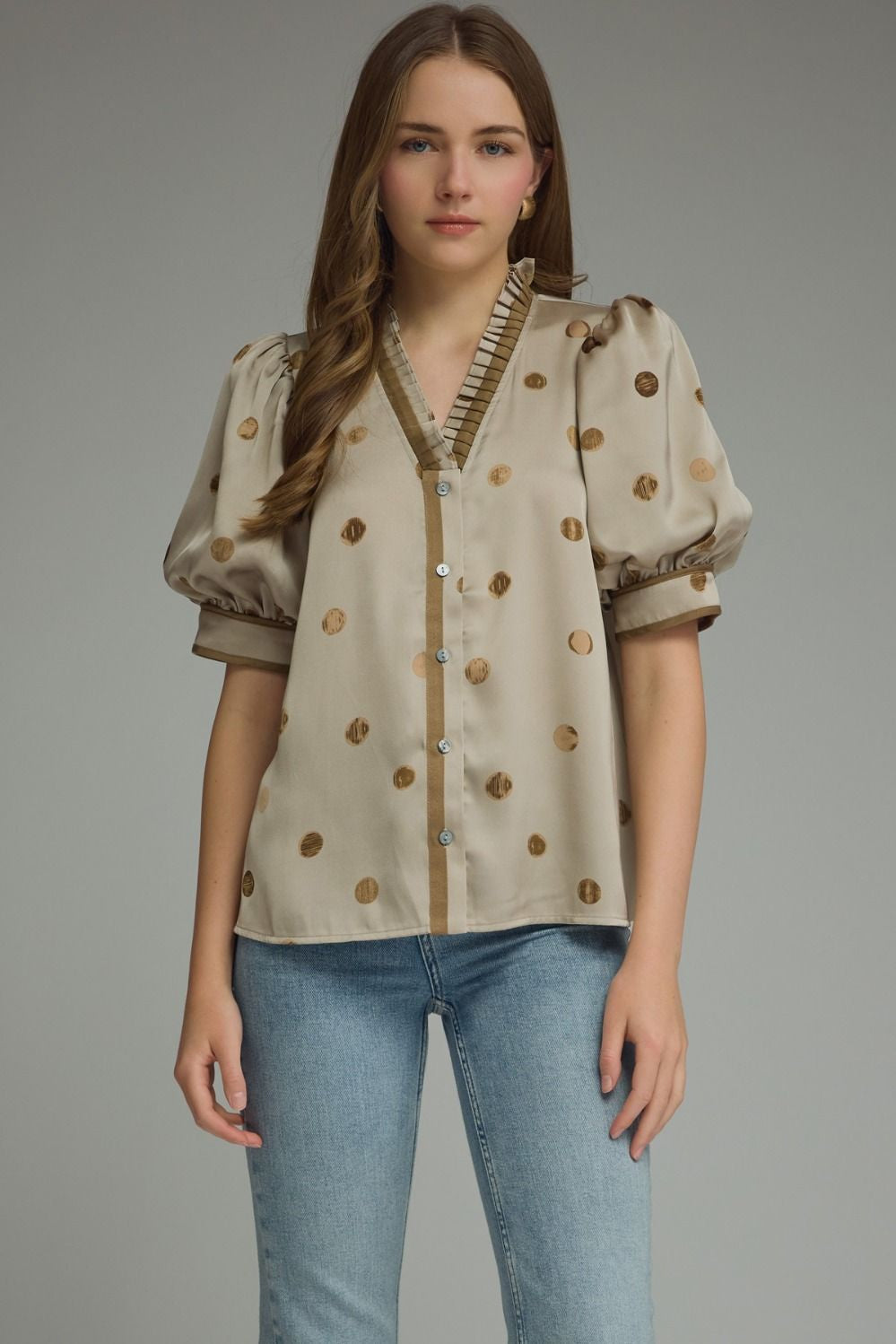 The Main Idea Taupe Top