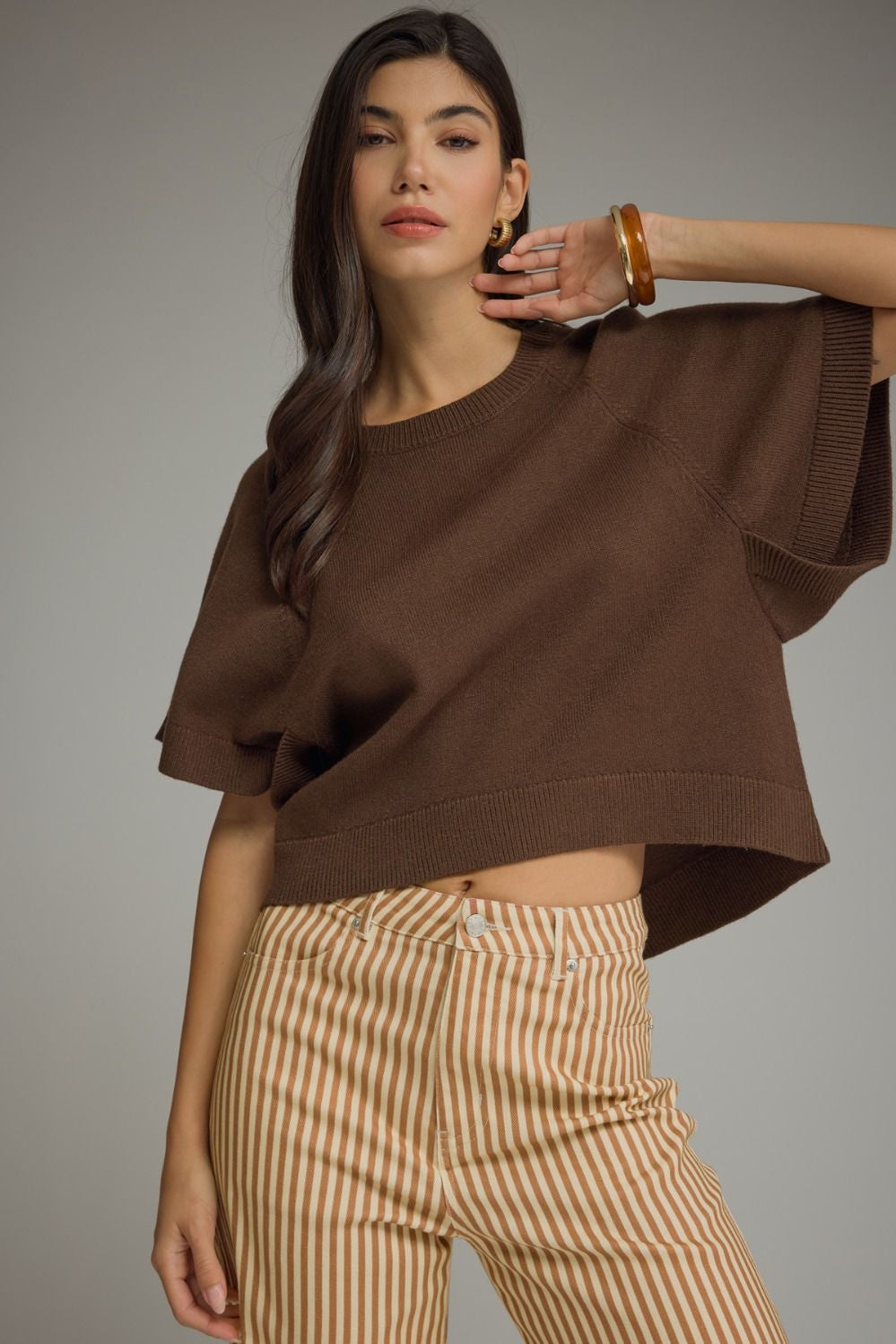 Show Me The Way Top in Brown