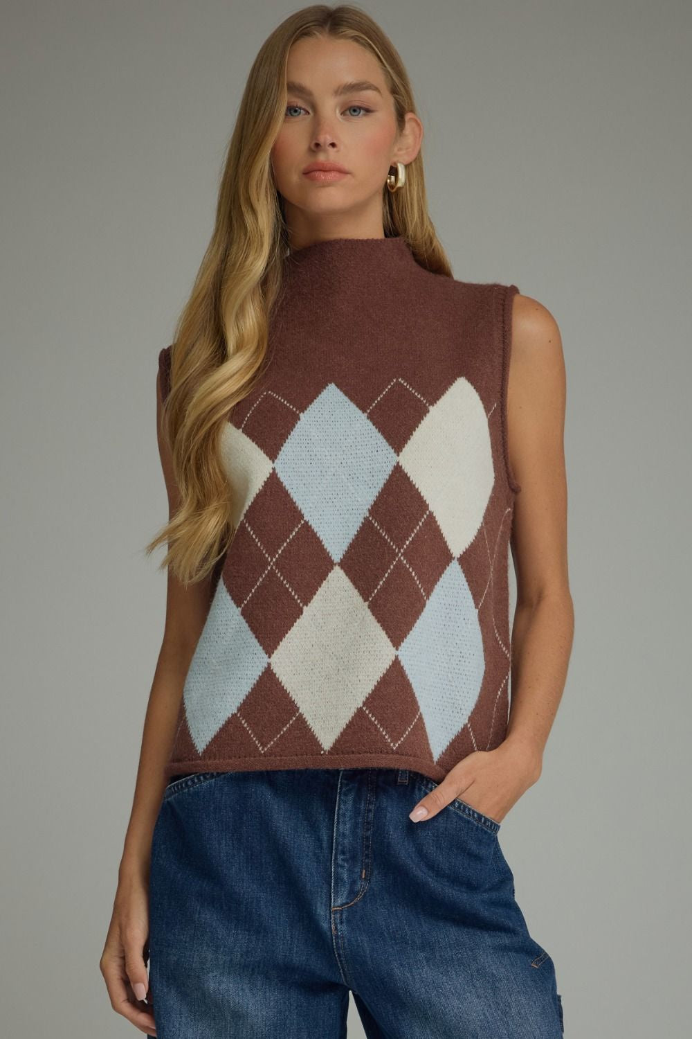 Consider It Done Sleeveless Top in Brown