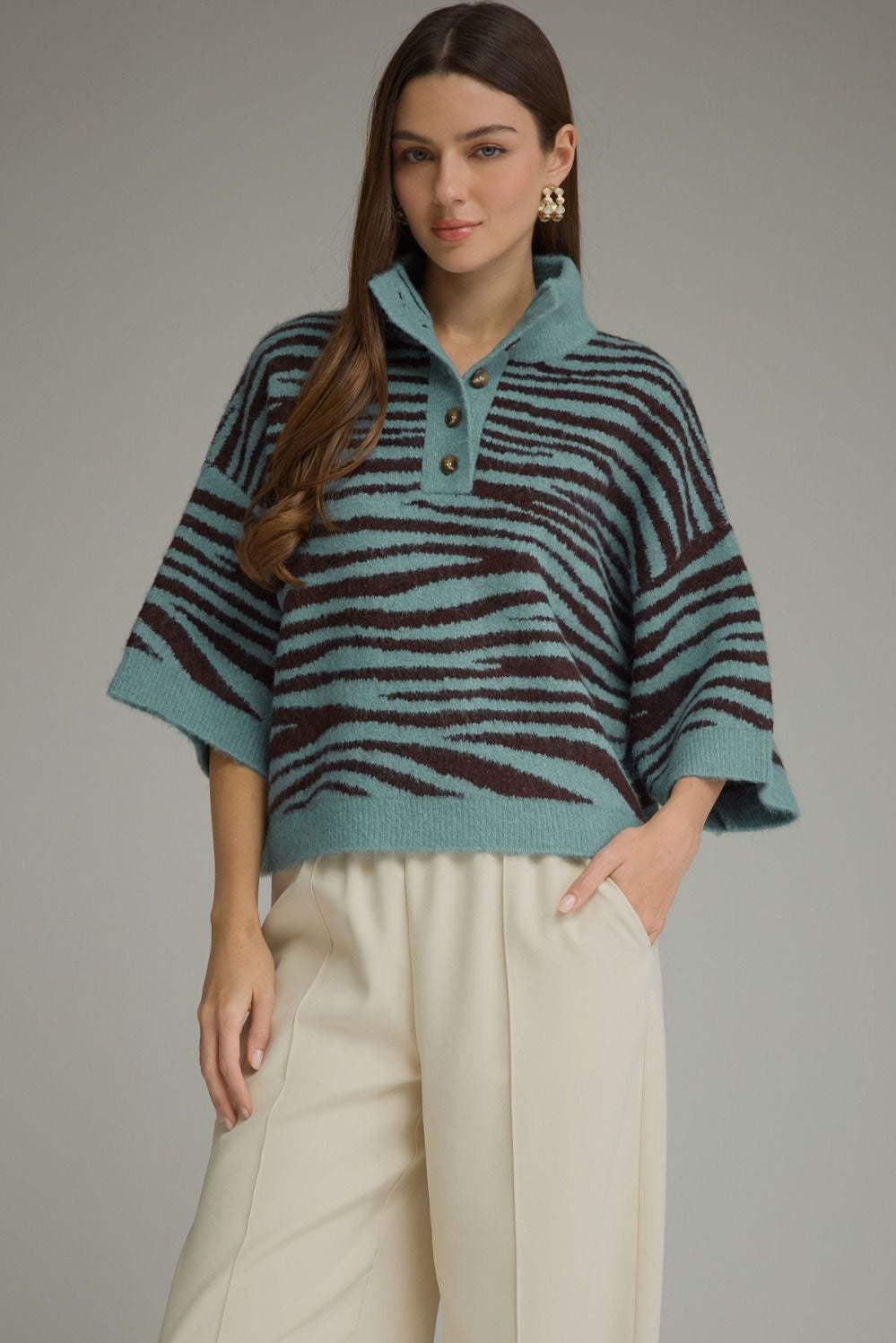 Stand Corrected Sweater in Dusty Blue