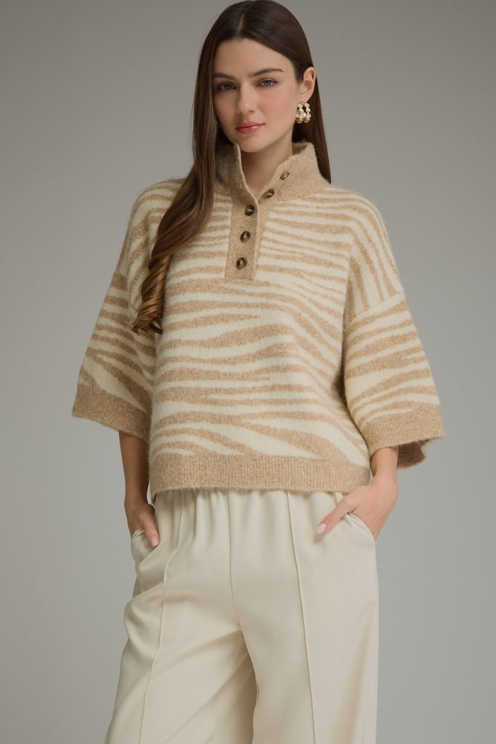 Stand Corrected Sweater in Sand