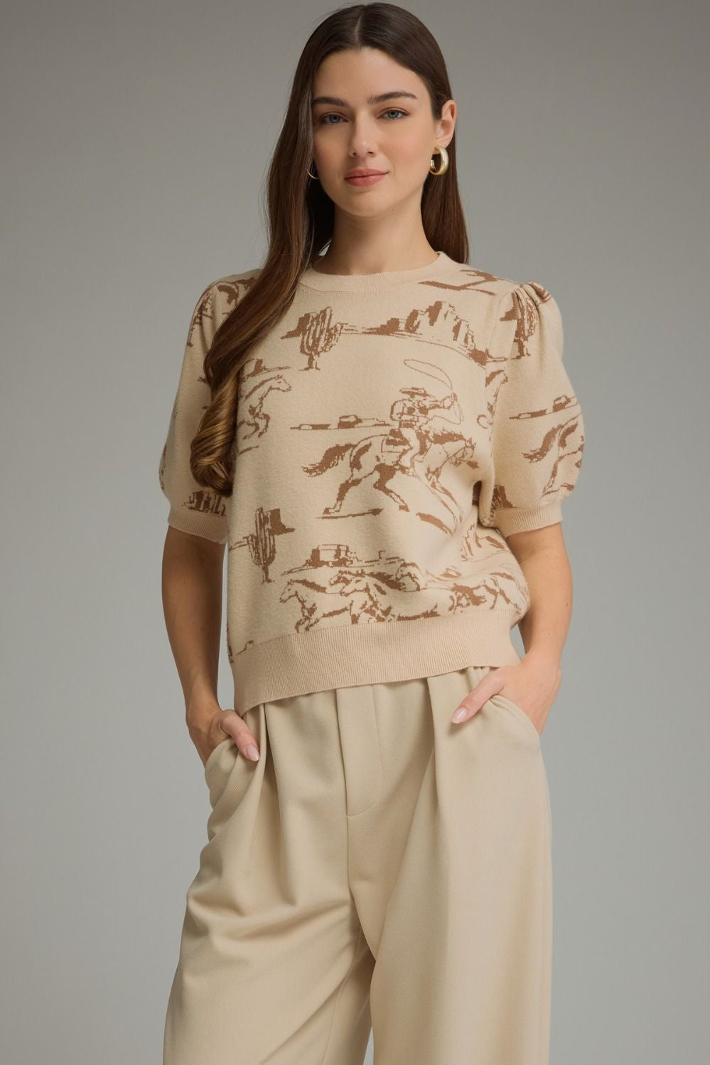 Rooted Together Ecru Top