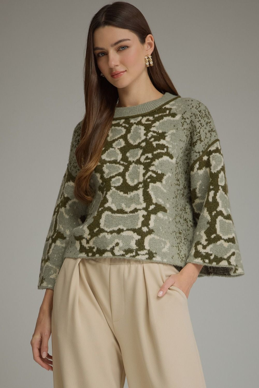 Time For Change Sweater in Olive