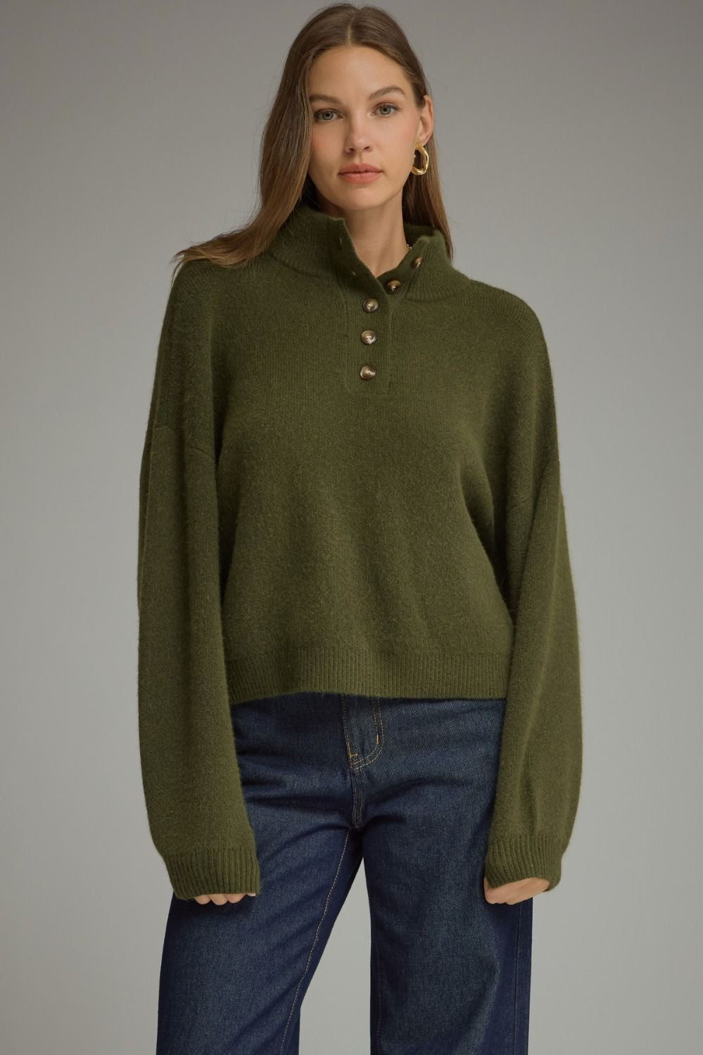 Everything In Between Sweater in Olive