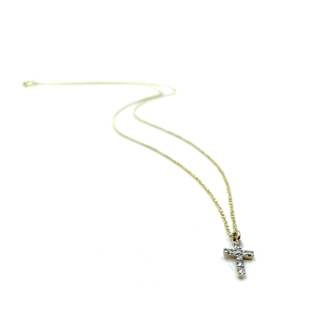 Erin Gray Diamond Cross on 14k Gold Necklace