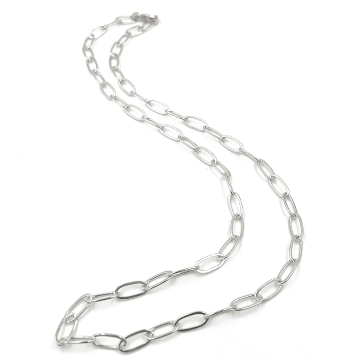 Erin Gray Sterling Silver Paperclip Links Necklace - 18"