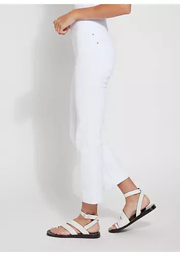 Lysse Baby Bootcut Denim Jean (27" Inseam) in White