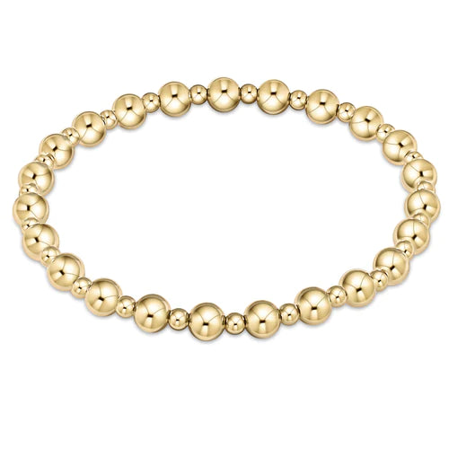 Enewton  extends - classic grateful pattern 4mm bead bracelet - gold