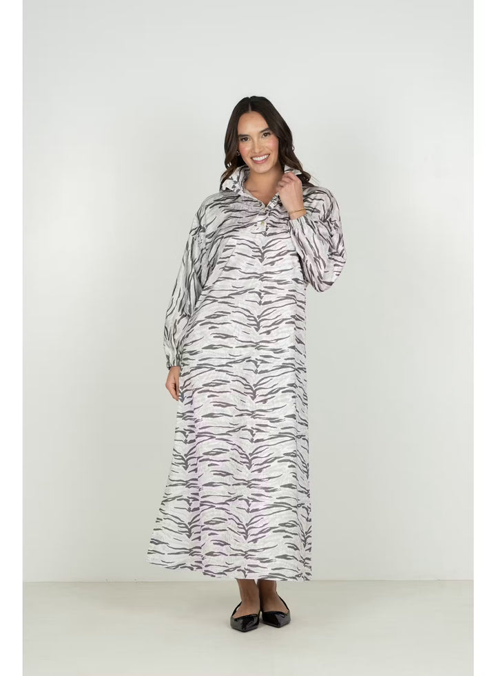 Emily McCarthy Long-sleeve Poppy Maxi in Wild Marble