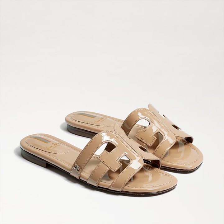 Sam Edelman Bay Slide Sandal in Almond Patent