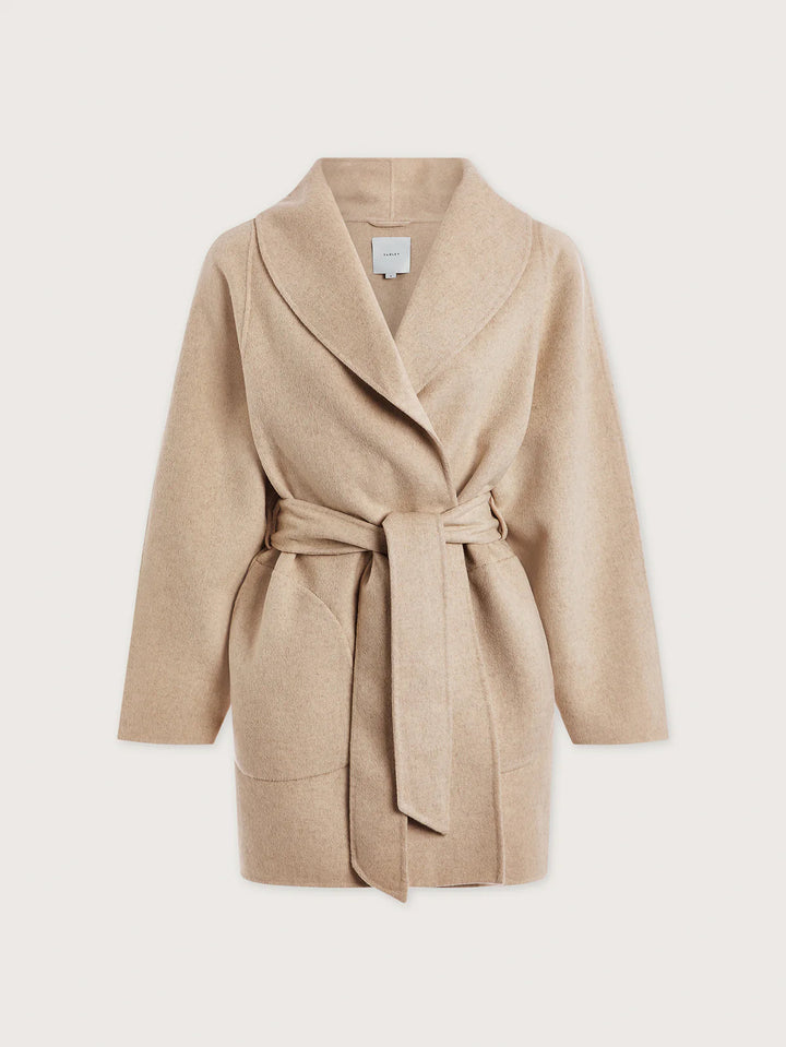Varley Edgemere Wrap Jacket in Pumice Stone Marl