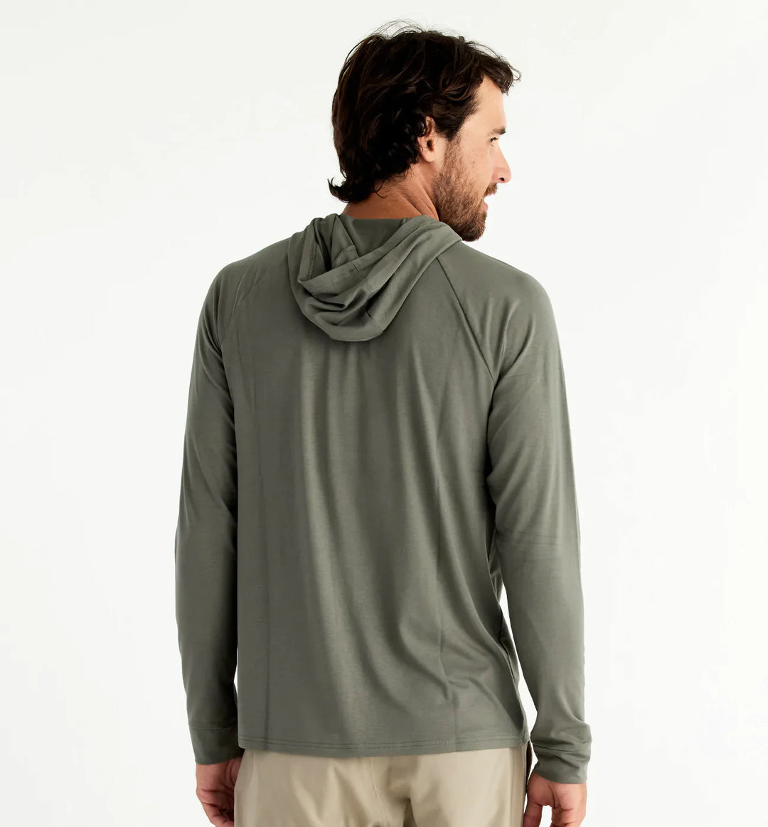 Free Fly Men's Bamboo Flex Hoodie in Fatigue