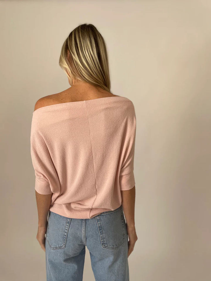 Short Sleeve Anywhere Top in Blush