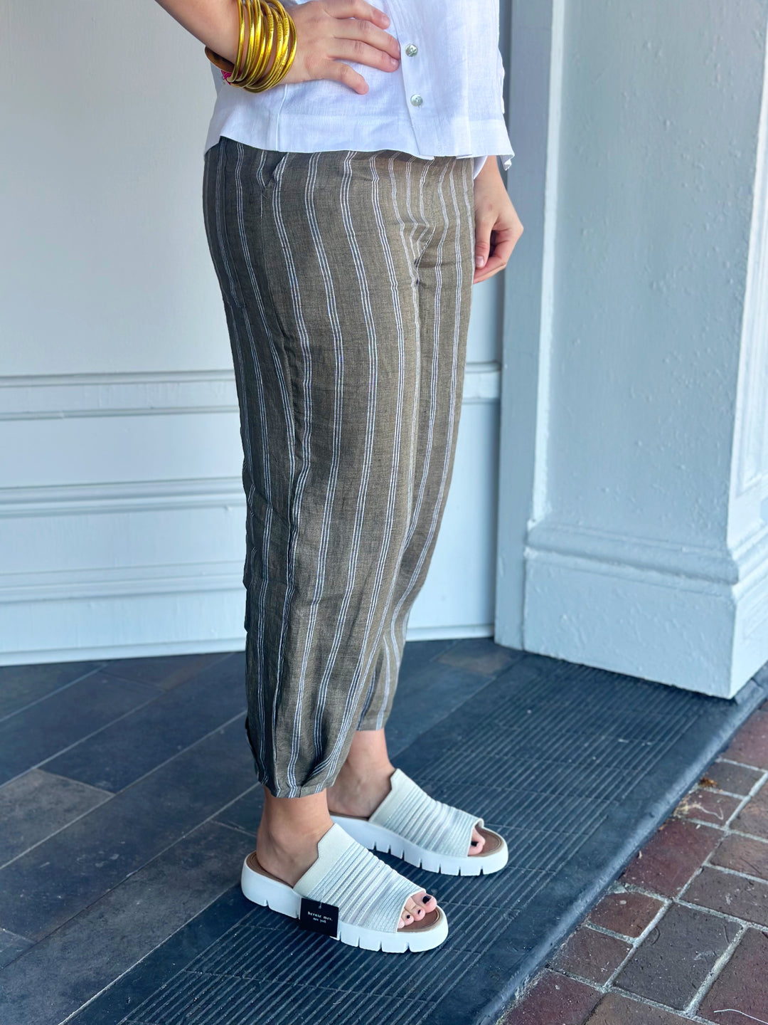 Foil Up And Away Pant in Bay Leaf