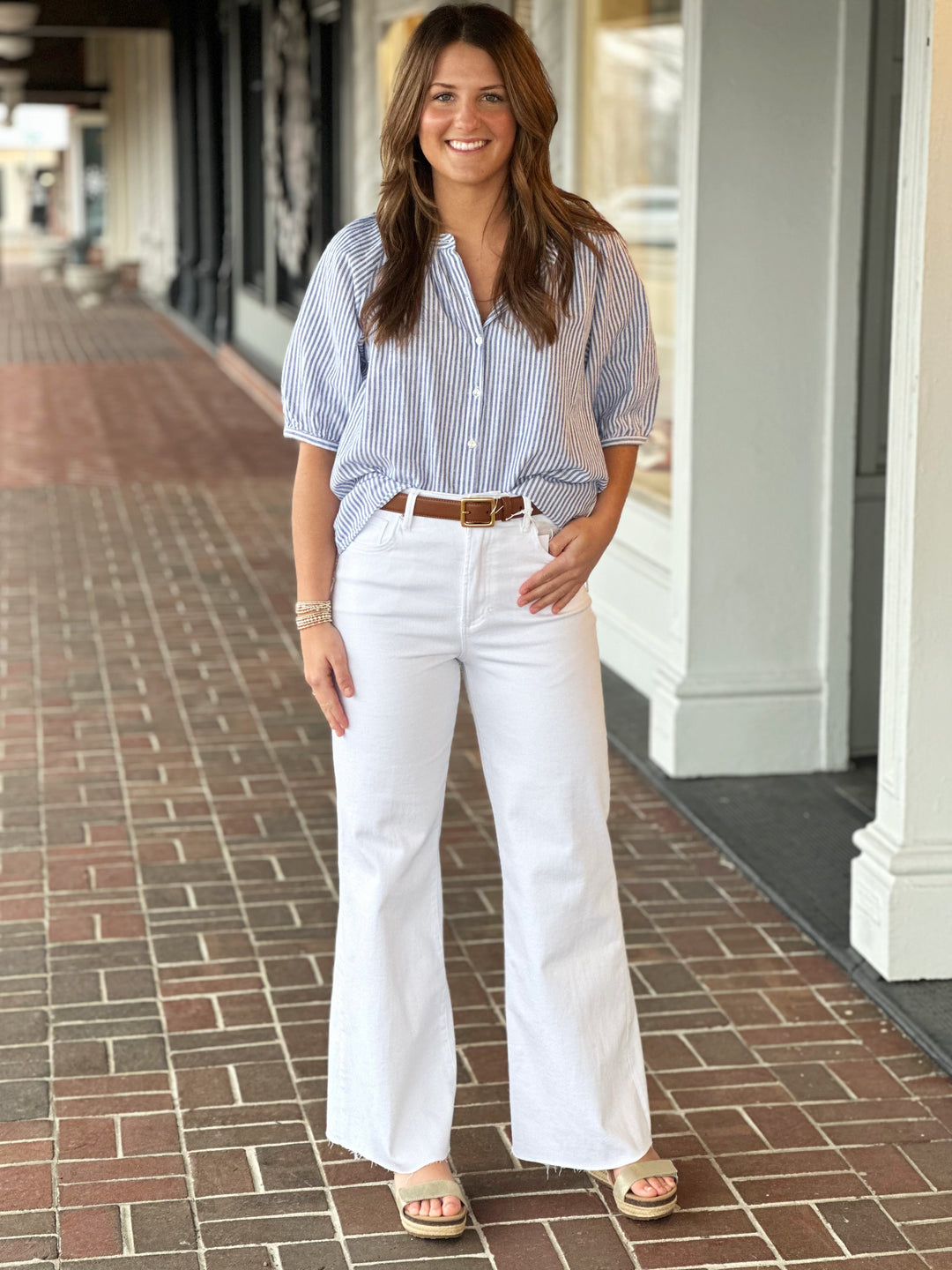 Dylan Clare Blouse in Blue