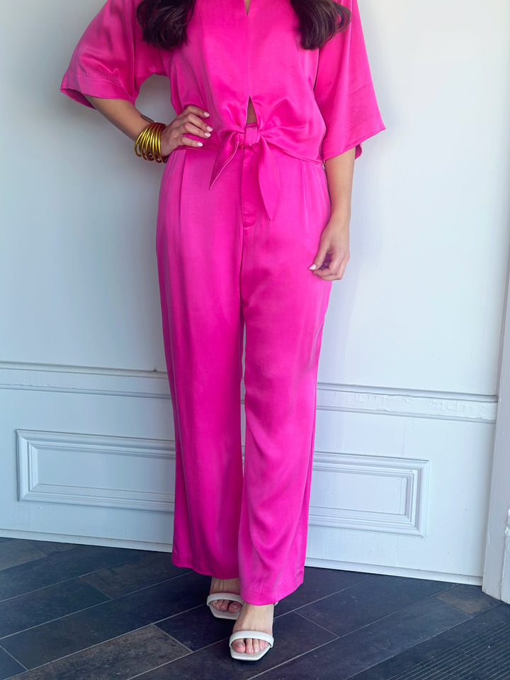 Fifteen-Twenty Kelly Midrise Trouser in Pink