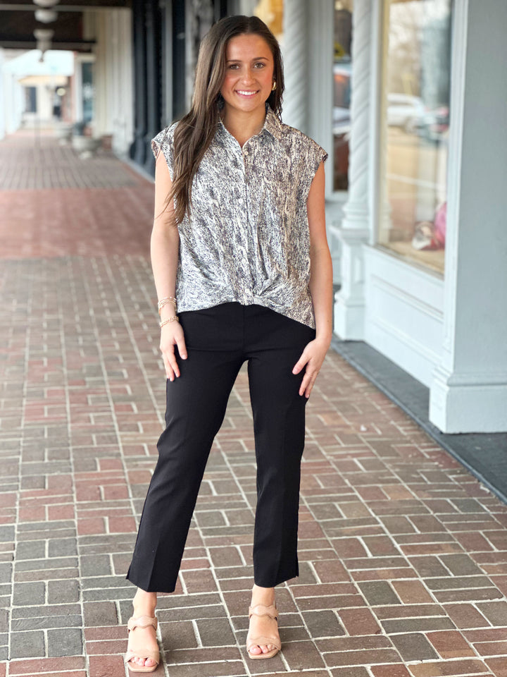 Rooftop Romance White Printed Top