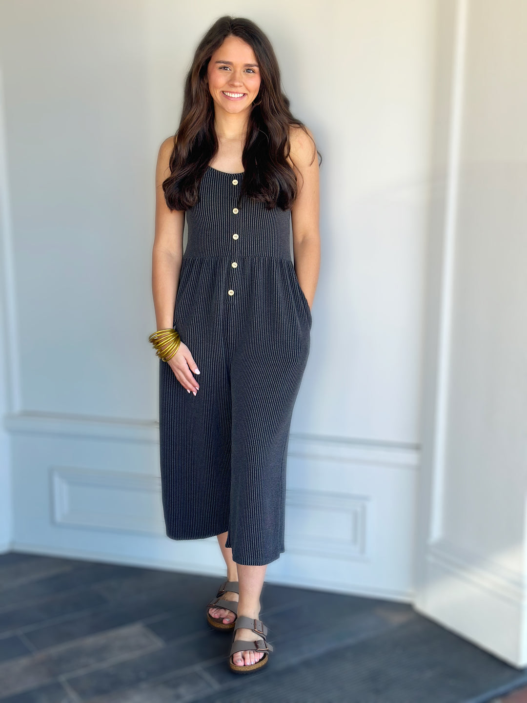 Sweet Like Candy Black Ribbed Jumpsuit