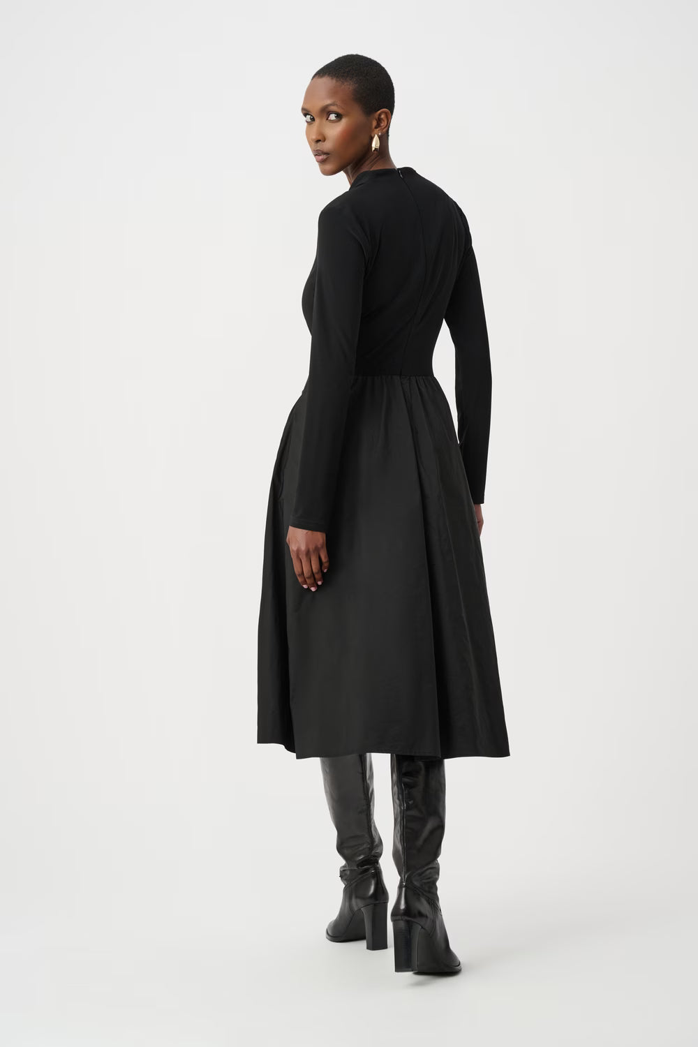 Joseph Ribkoff Midi Wrap Dress With Pockets in Black