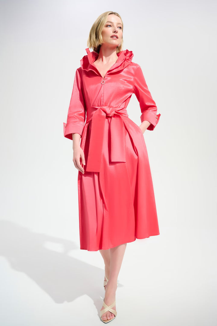 Joseph Ribkoff Midi Wrap Dress in Paradise Coral