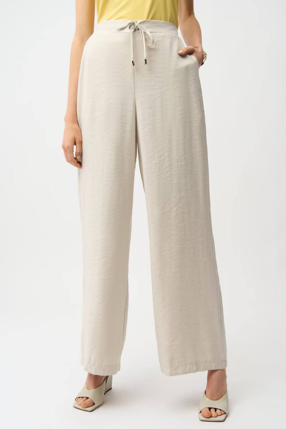 Joseph Ribkoff Wide-leg Full-length Trousers in Moonstone