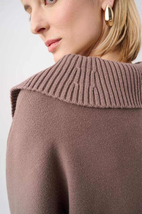 Joseph Ribkoff Loose Fit Button Closure Top in Mink
