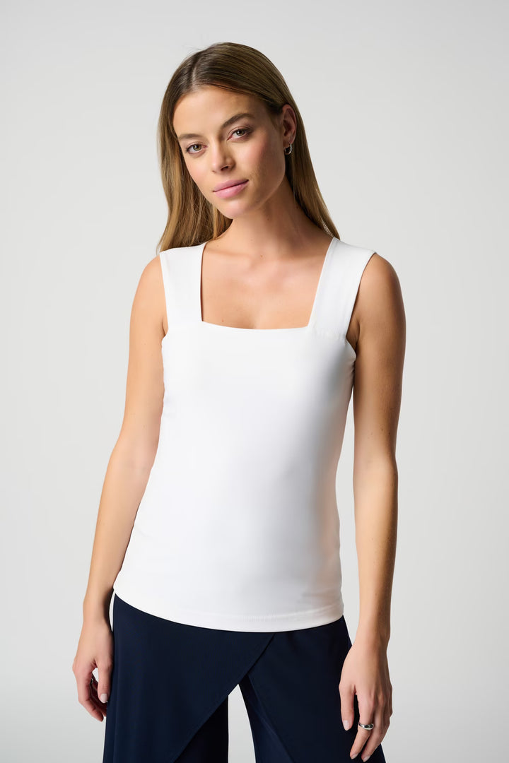 Joseph Ribkoff Casual Square Neck Tank in Vanilla