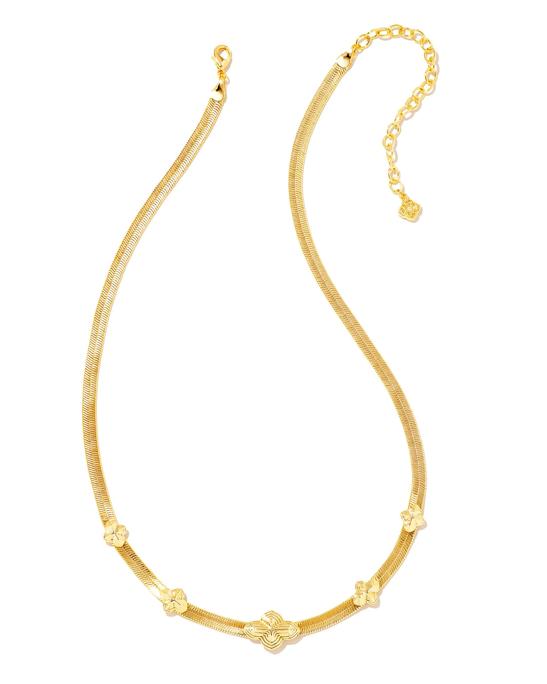 Kendra Scott Abbie Herringbone Necklace in Gold