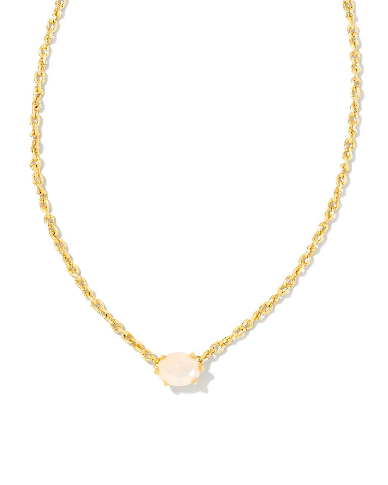 Kendra Scott Cailin Pendant Necklace Gold Champagne Opal Crystal