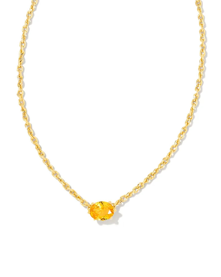 Kendra Scott Cailin Pendant Necklace Golden Yellow Crystal
