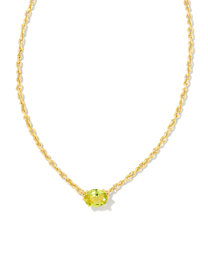 Kendra Scott Cailin Pendant Gold Peridot Crystal