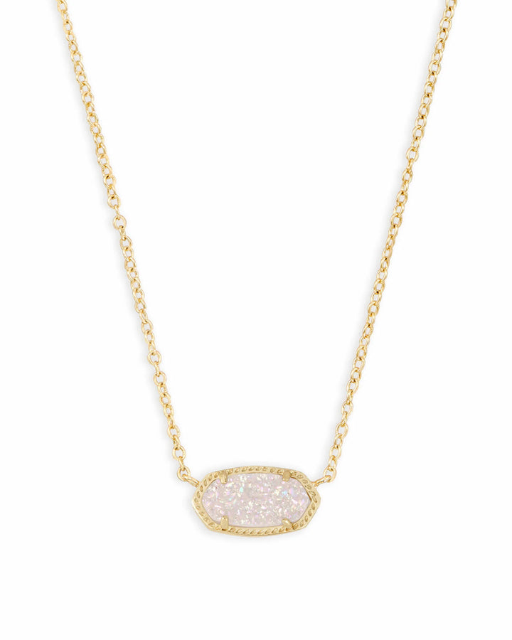 Kendra Scott Elisa Boxed Pendant Necklace in Gold Iridescent Drusy