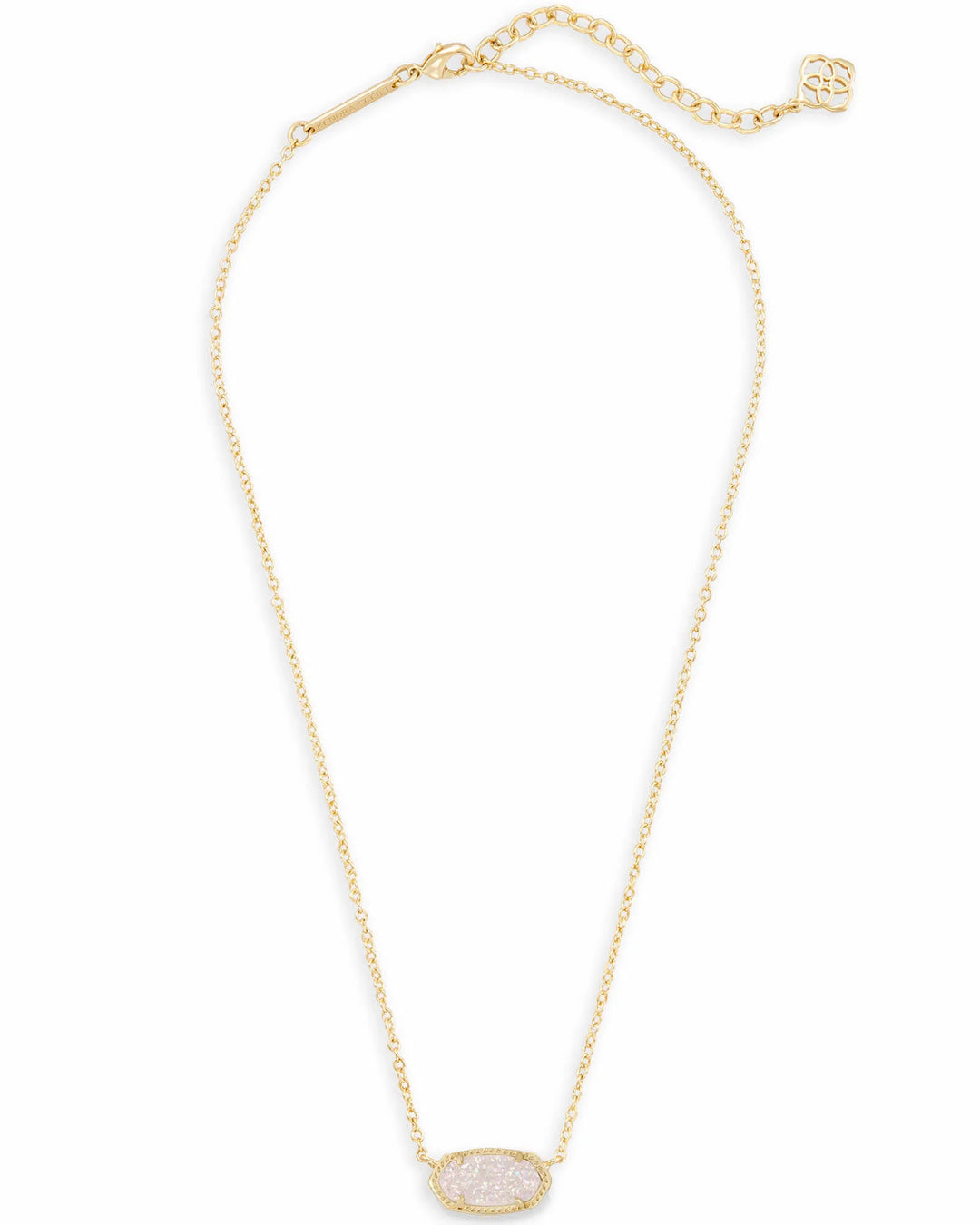 Kendra Scott Elisa Boxed Pendant Necklace in Gold Iridescent Drusy