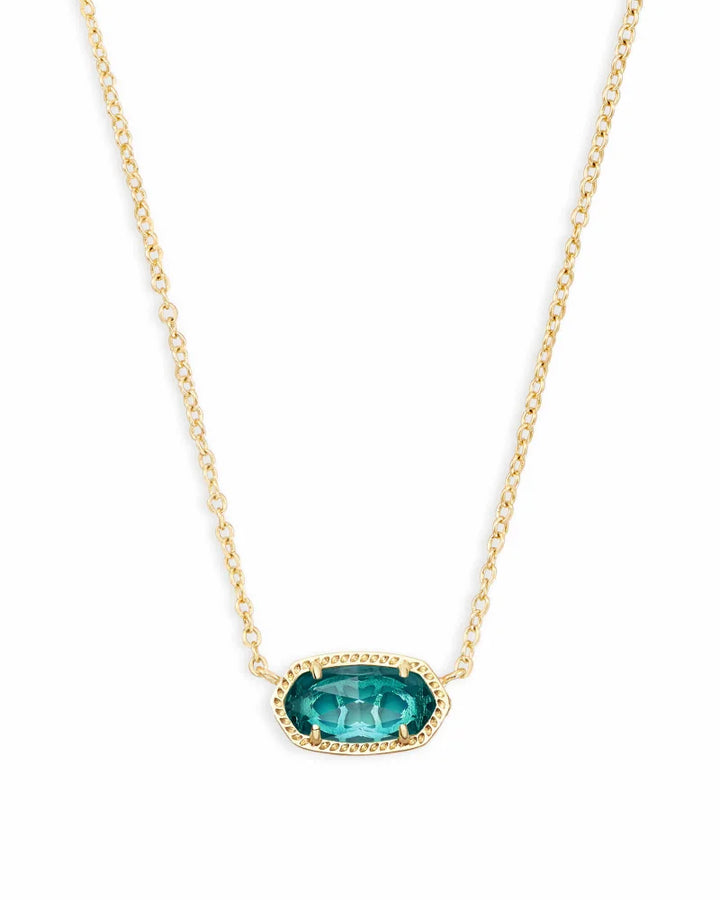 Kendra Scott Elisa Gold Pendant Necklace in London Blue