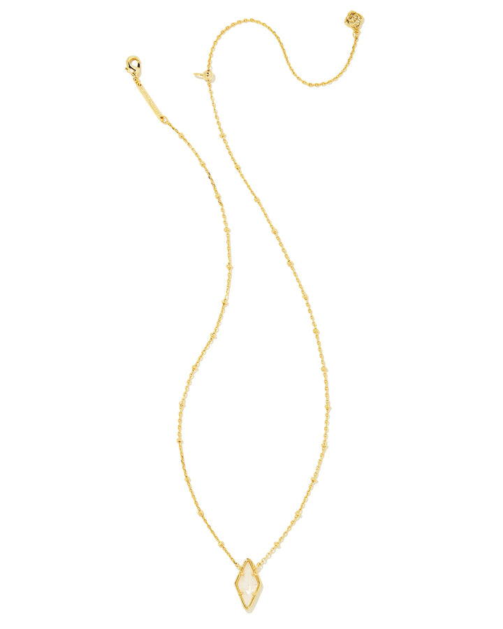 Kendra Scott Kinsley Gold Short Pendant Necklace in Mother-of-Pearl