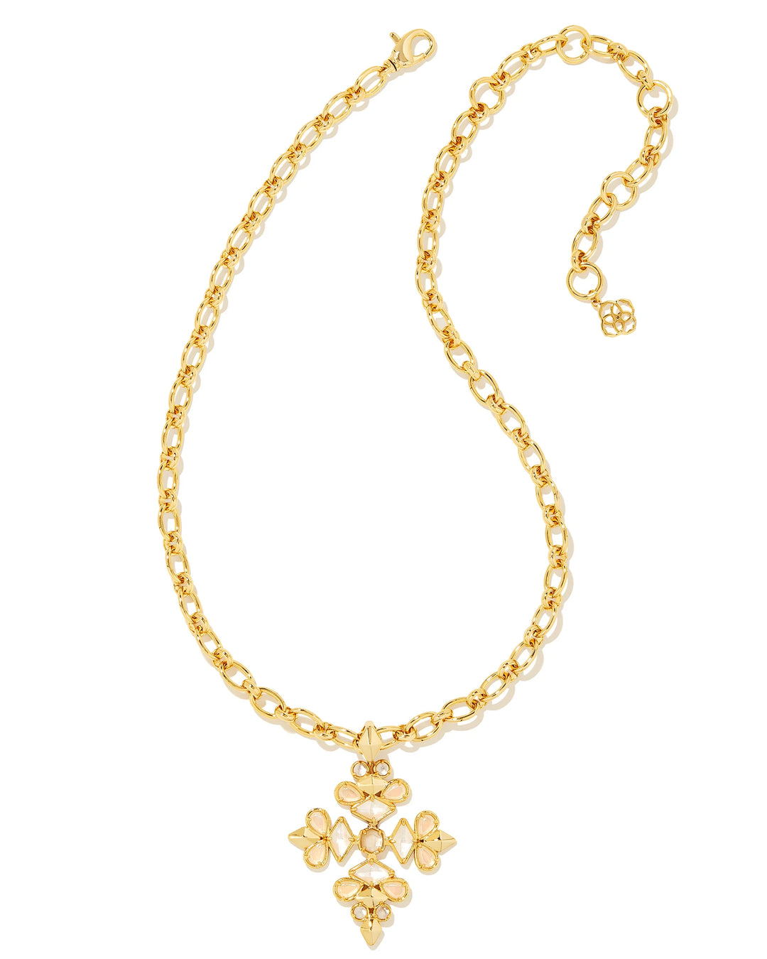 Kendra Scott Kinsley Gold Statement Necklace in Ivory Mix