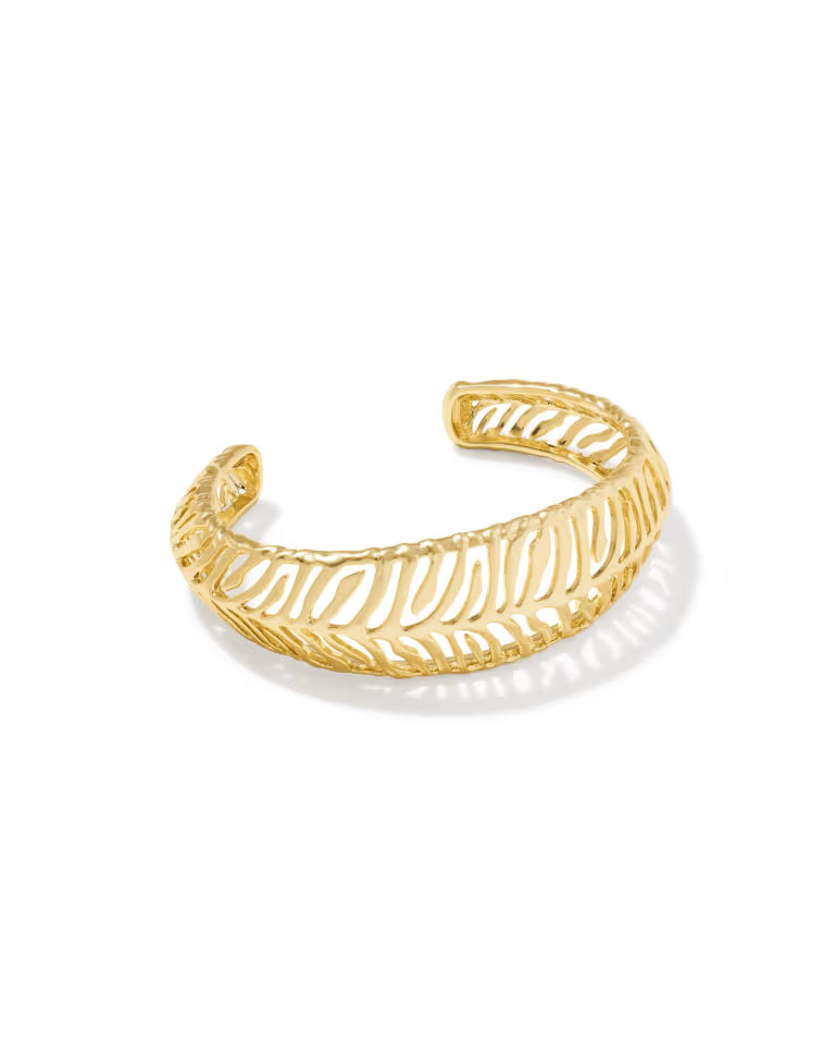 Kendra Scott Tiger Striped Mikki Gold Cuff Bracelet