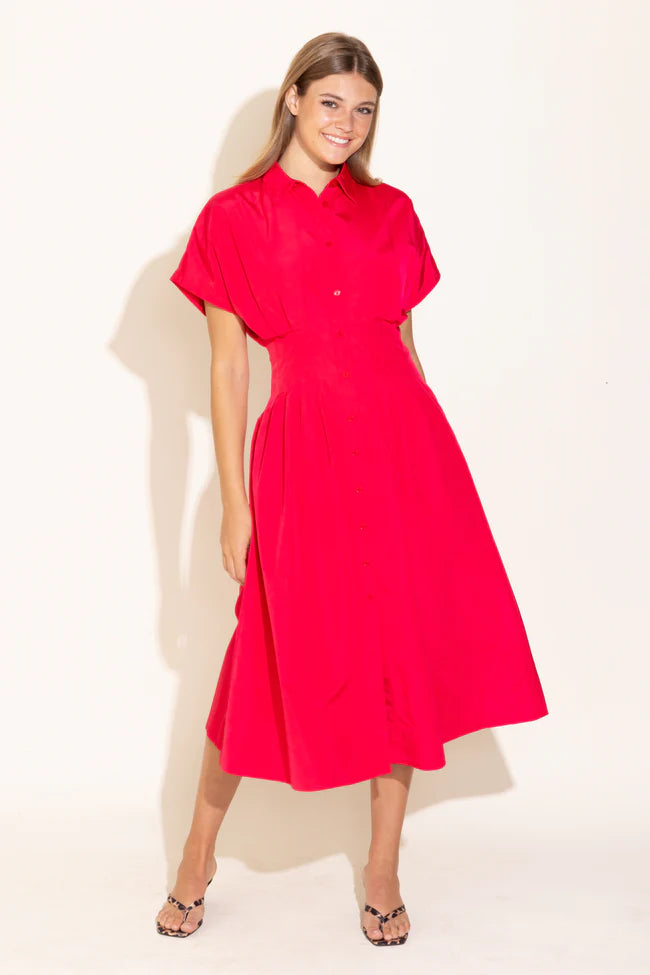 Alden Adair Becca Dress in Poppy Pink