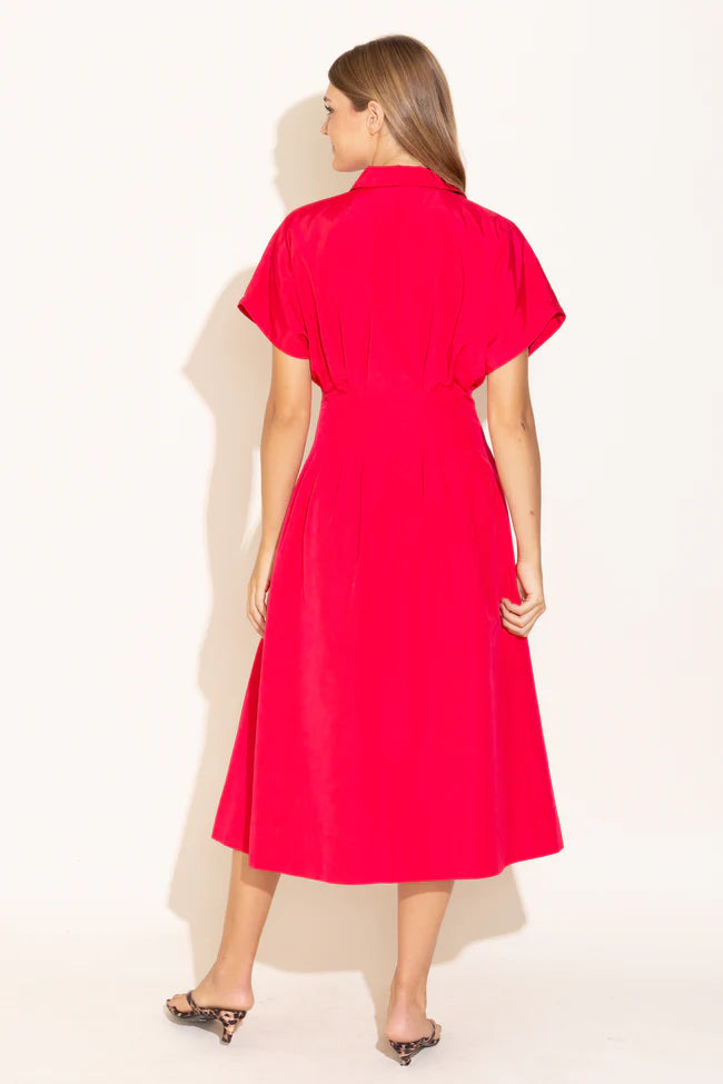 Alden Adair Becca Dress in Poppy Pink